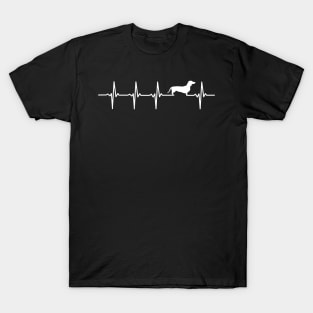 Dachshund Heartbeat Gift For Dachshund Lovers T-Shirt